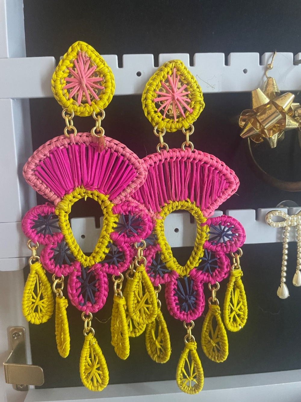 Mercedes Salazar Raffia Earrings - Picture 5 of 6